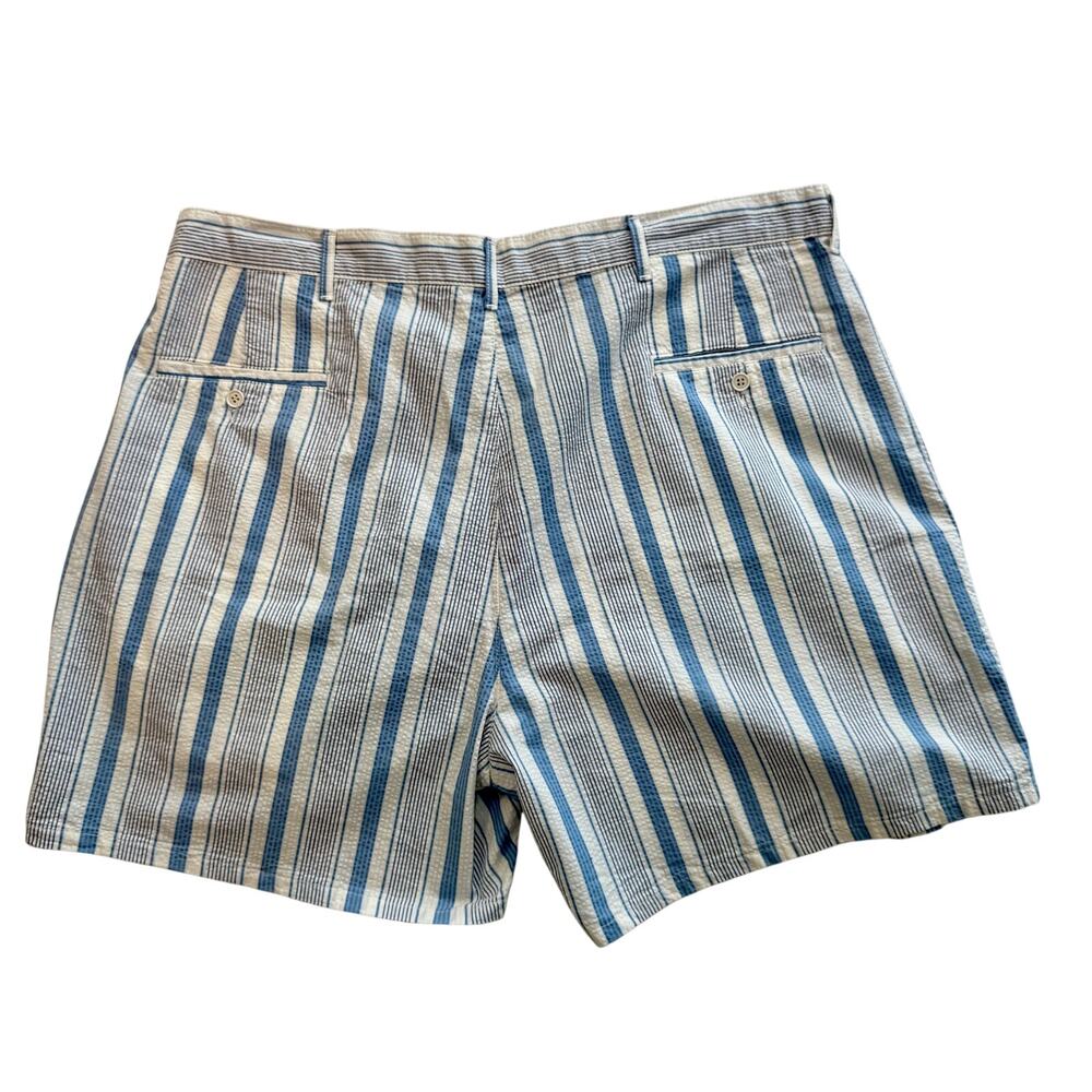 Polo Ralph Lauren Seersucker Shorts Tyler Blue White Stripes Men’s 42 VTG Preppy - Picture 2 of 15